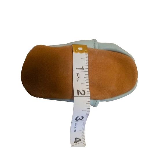 Olea London Baby Leather Shoes Dinosaur Blue 6-12M Soft Sole New Without Tags - Picture 9 of 9